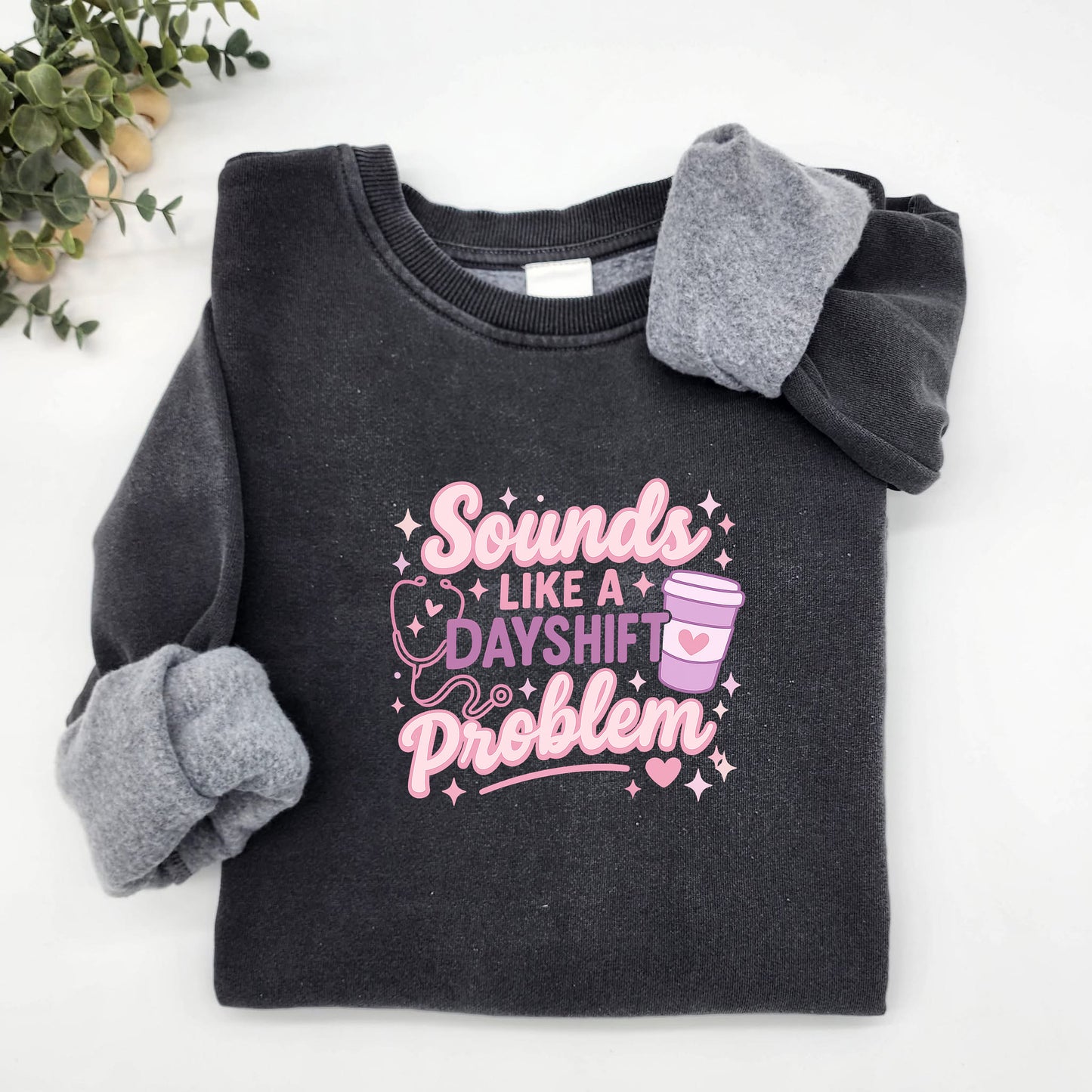 Sounds Like a Dayshift Problem vintage black sweater