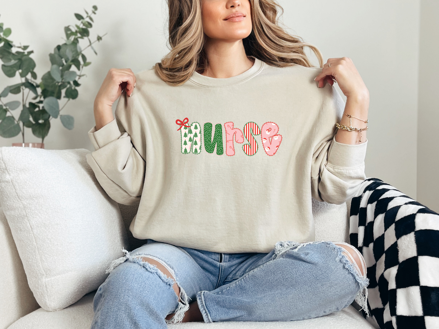 Vintage Lace Nurse Sweater