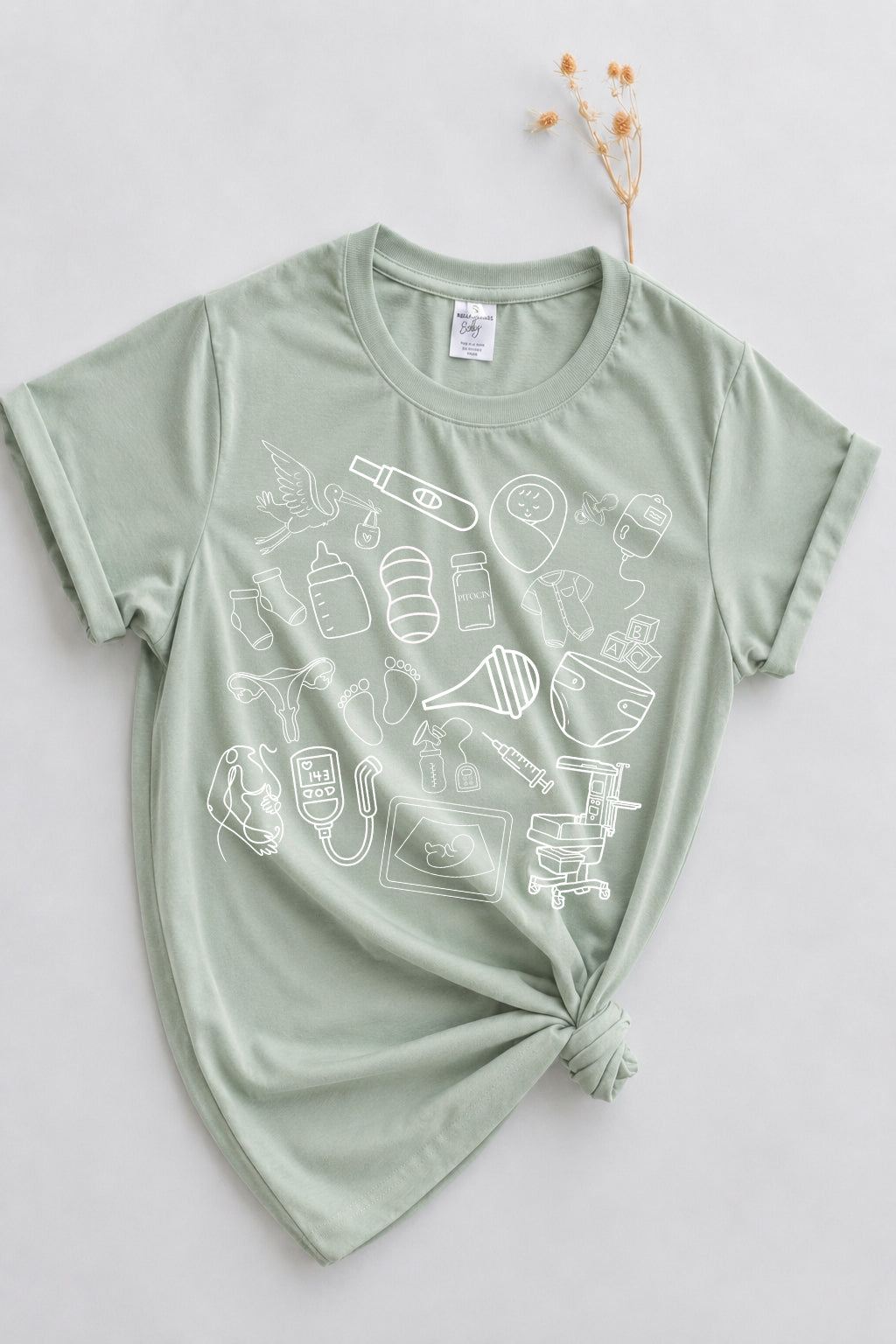 L&D Nurse/Mama Baby Nurse Doodles Graphic Tee