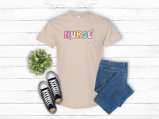 Flower Power Nurse Tee
