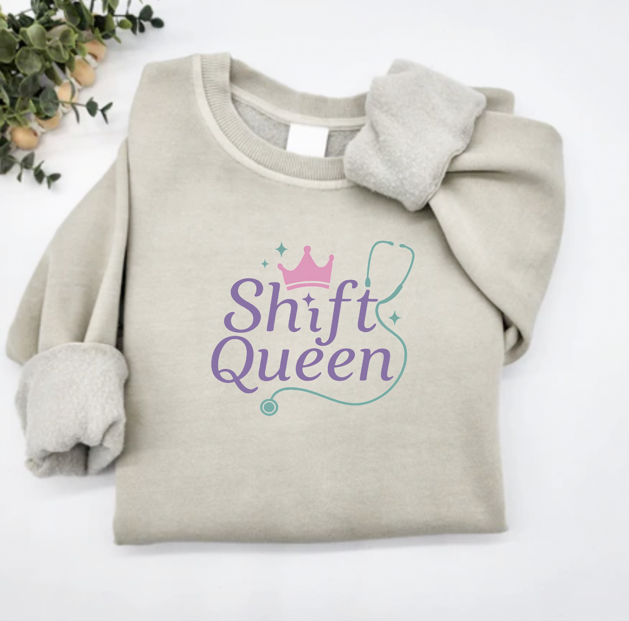 Shift Queen vintage cement grey sweater