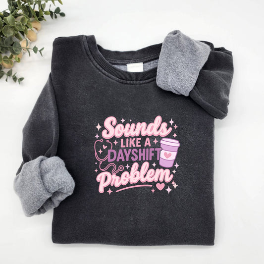Sounds Like a Dayshift Problem vintage black sweater