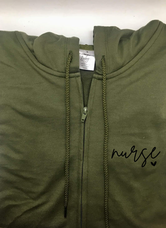Zip up "Nurse" Hoodie