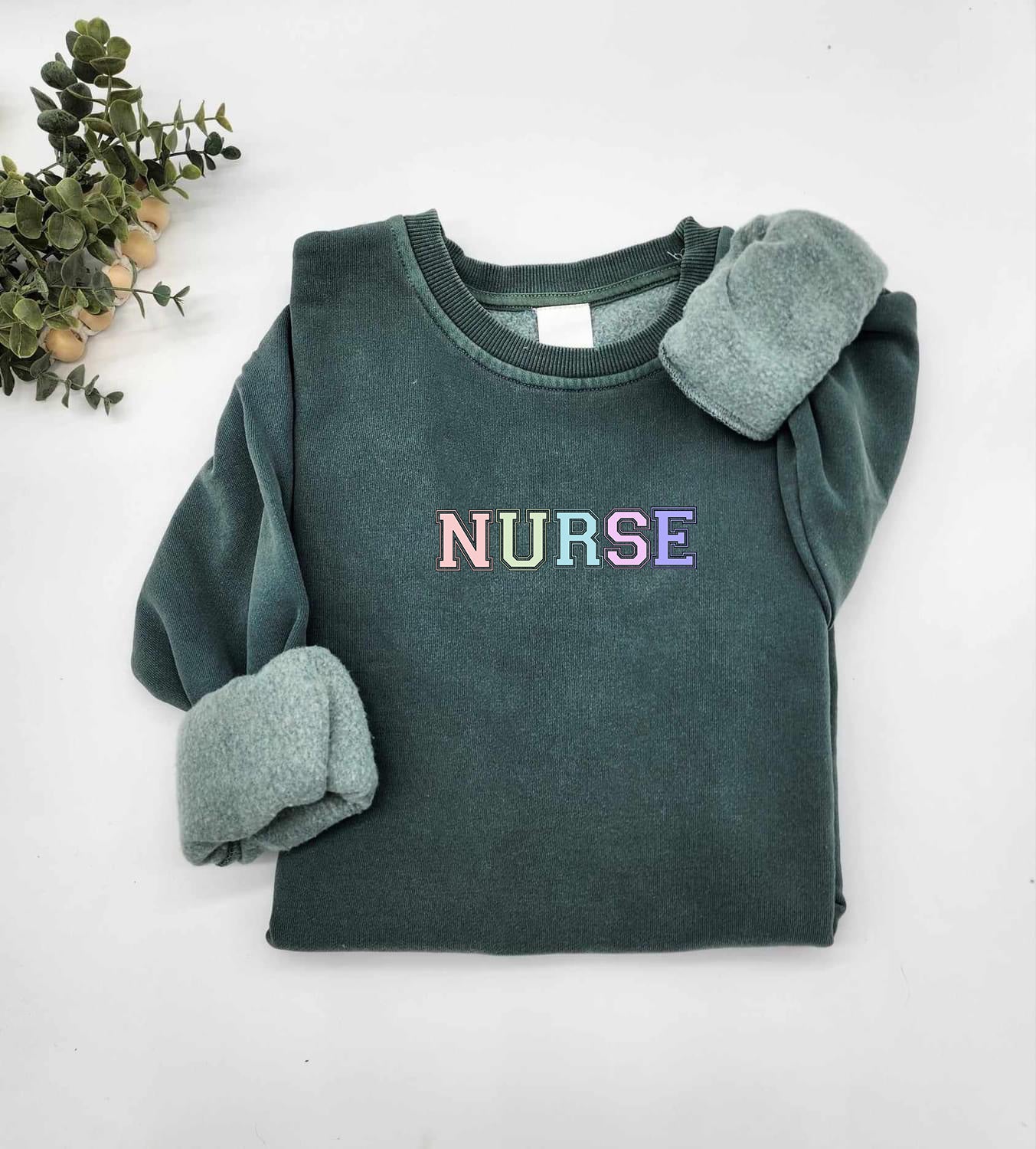 Nurse Vintage Sweater Pigment Dyed Cotton Crew