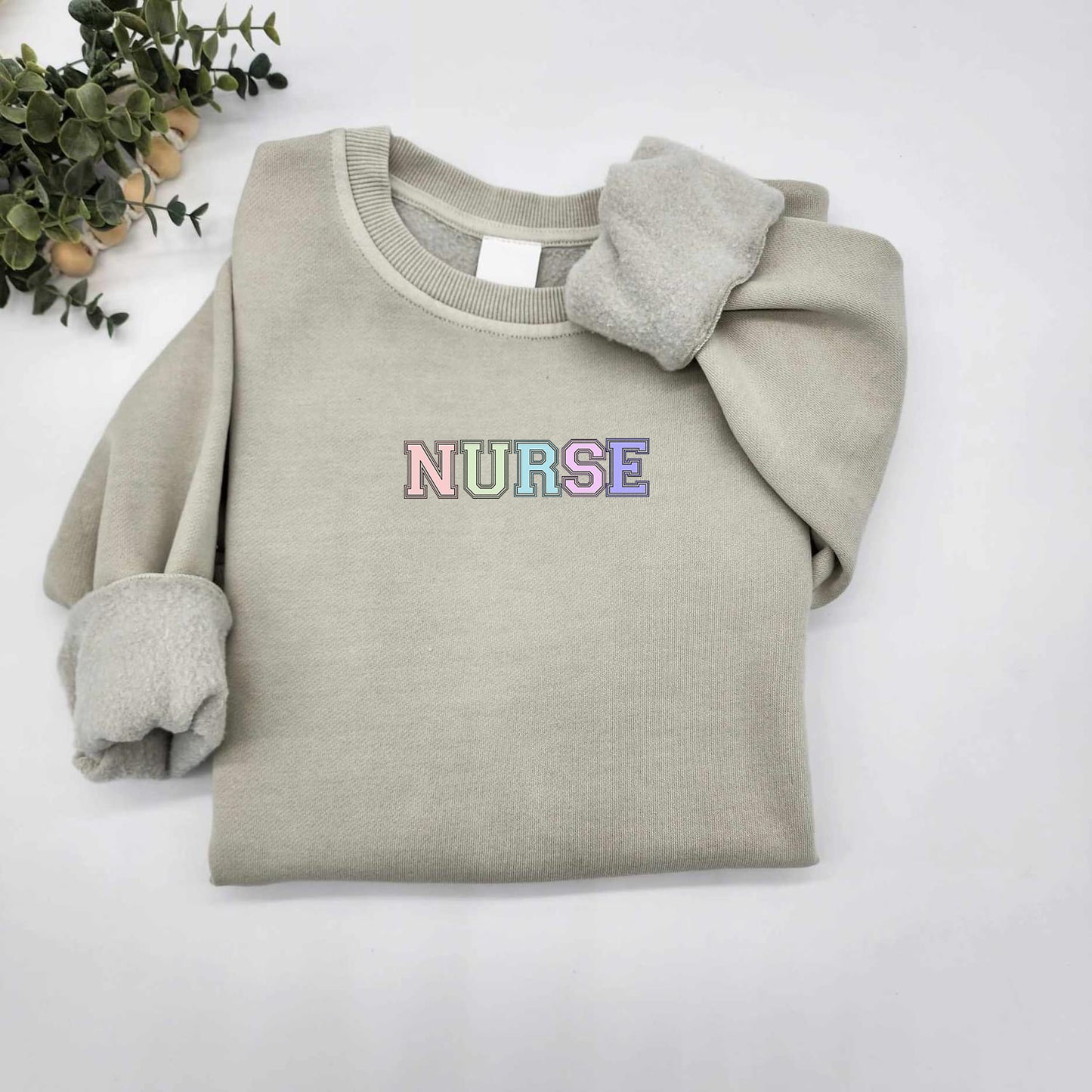 Nurse Vintage Sweater Pigment Dyed Cotton Crew