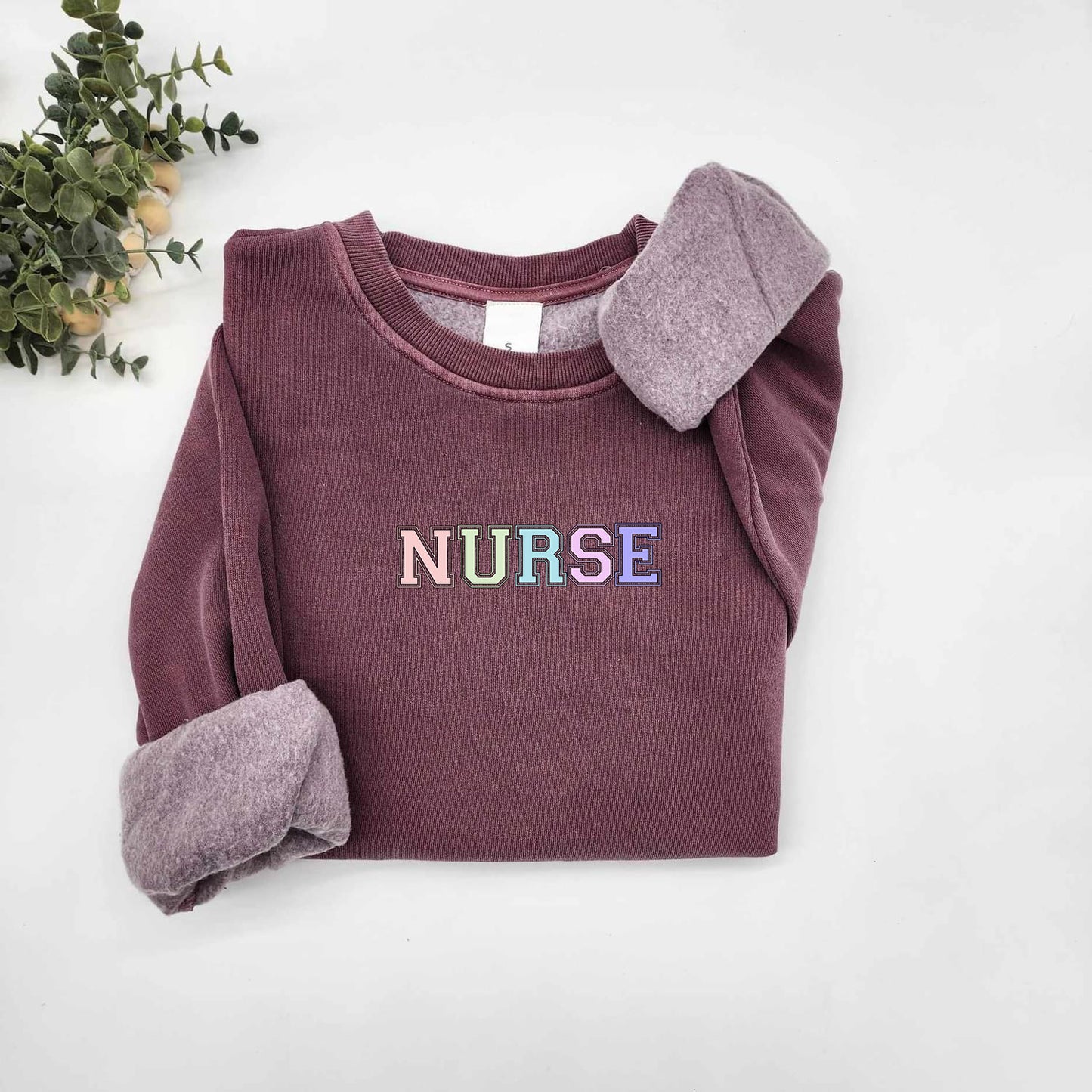 Nurse Vintage Sweater Pigment Dyed Cotton Crew