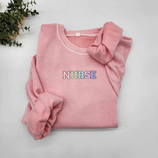Nurse Vintage Sweater Pigment Dyed Cotton Crew